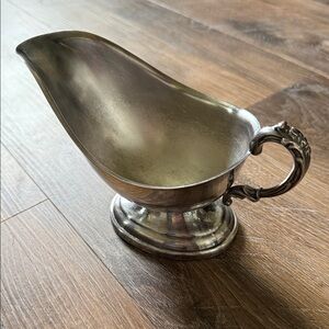 Elegant Vintage Silver Gravy Boat